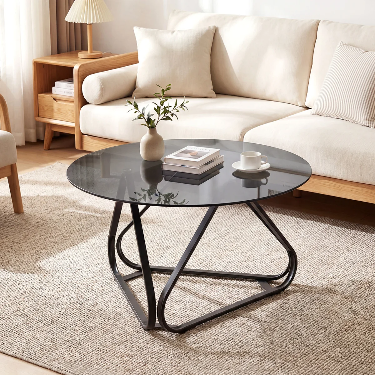 Circular triangular bottom coffee table – image 9
