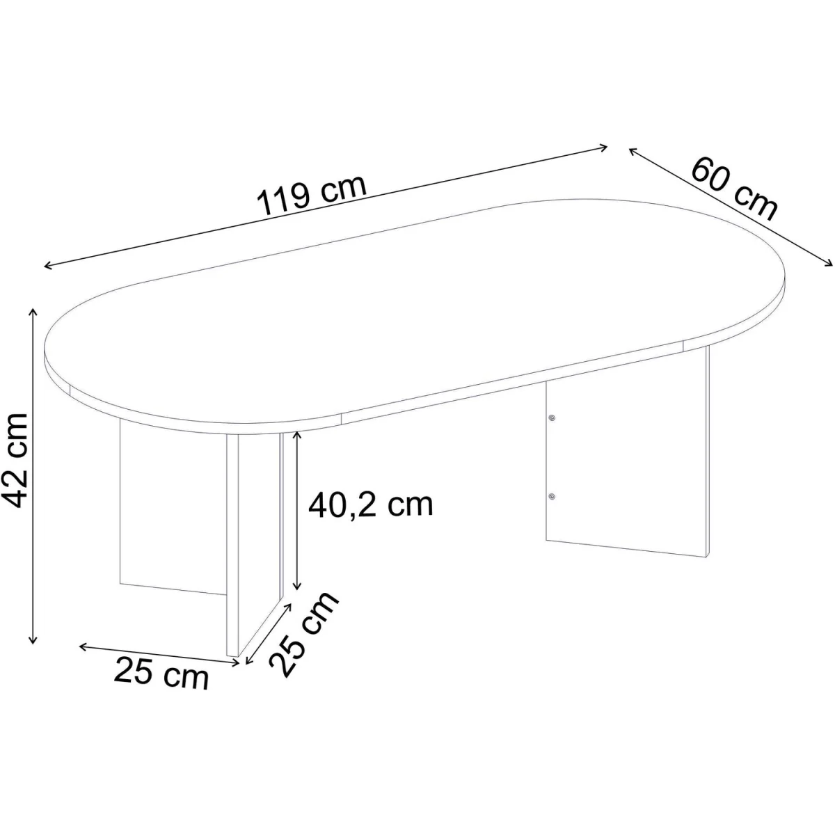 Sable Coffee Table - Dark Oak Effect – image 5