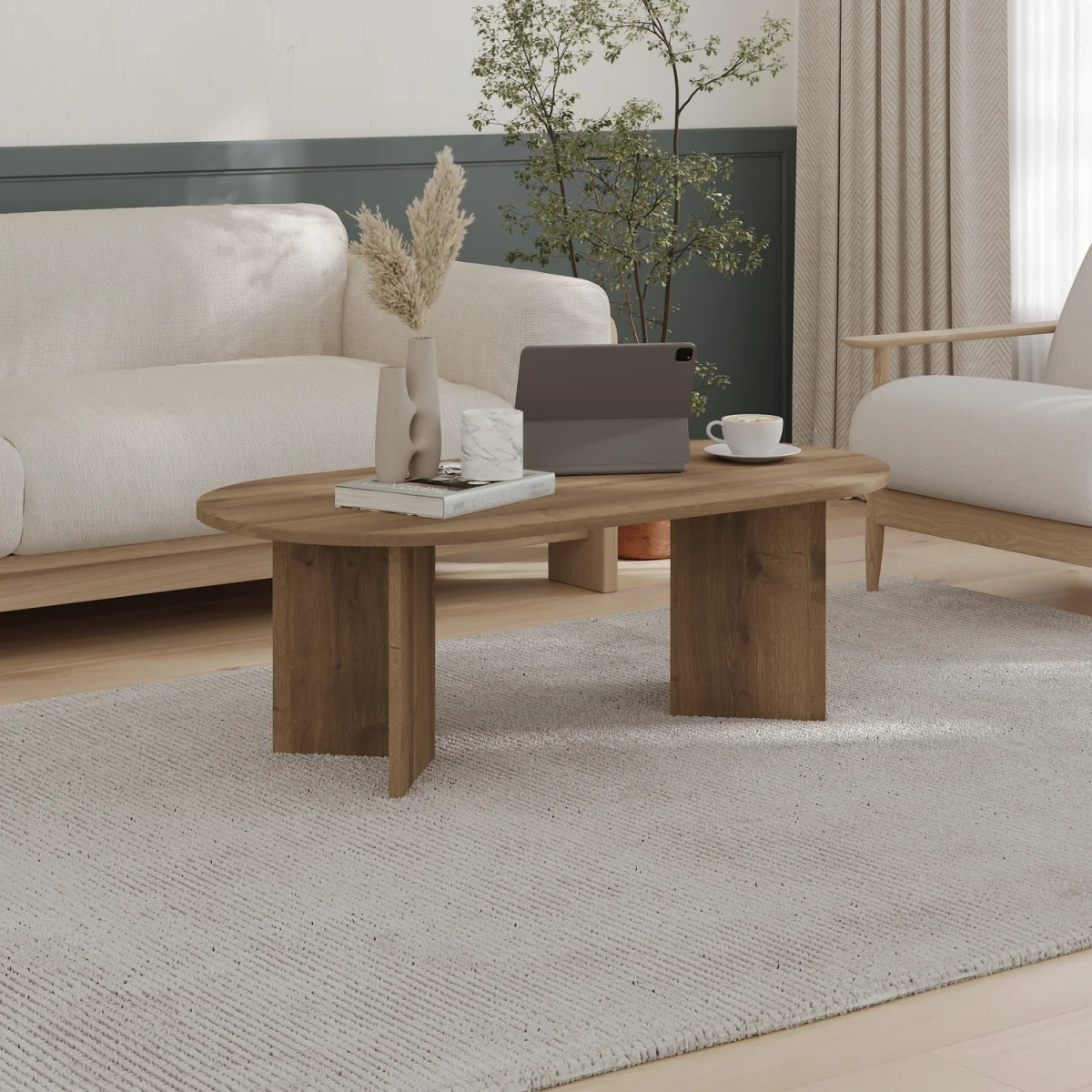 Sable Coffee Table - Dark Oak Effect – image 1
