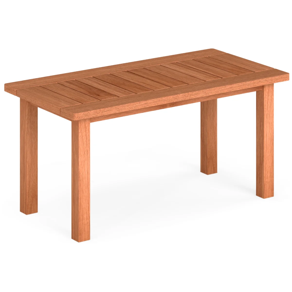 Rectangular Wooden Center Table for Balcony - Brown – image 5