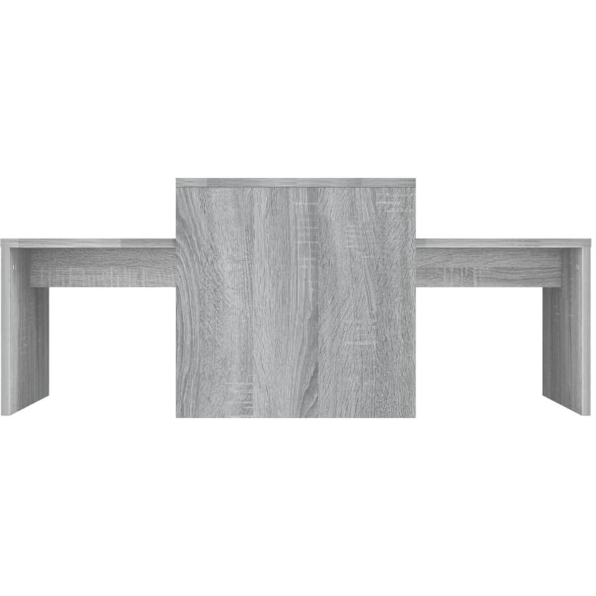 2 Light Grey Coffee Table Set - Light Grey – image 3