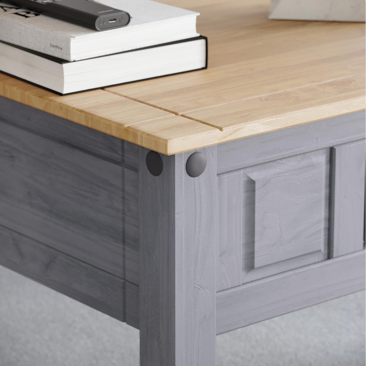 Corona 1 Drawer Coffee Table, Grey - Grey – image 4