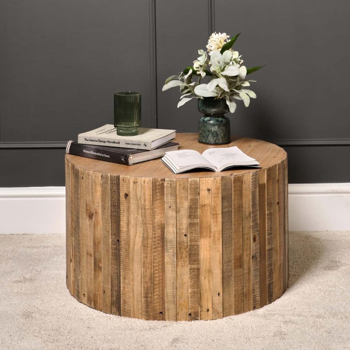 Perth Round Coffee Table - Brown – image 2