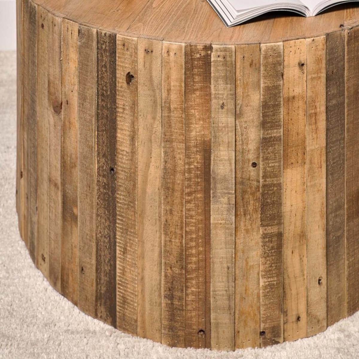 Perth Round Coffee Table - Brown – image 3