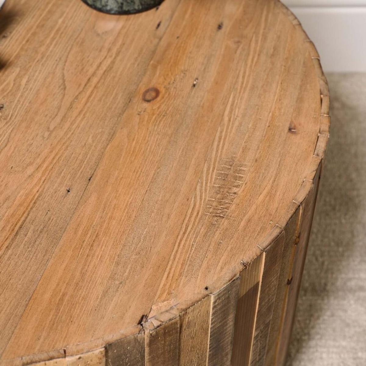 Perth Round Coffee Table - Brown – image 4