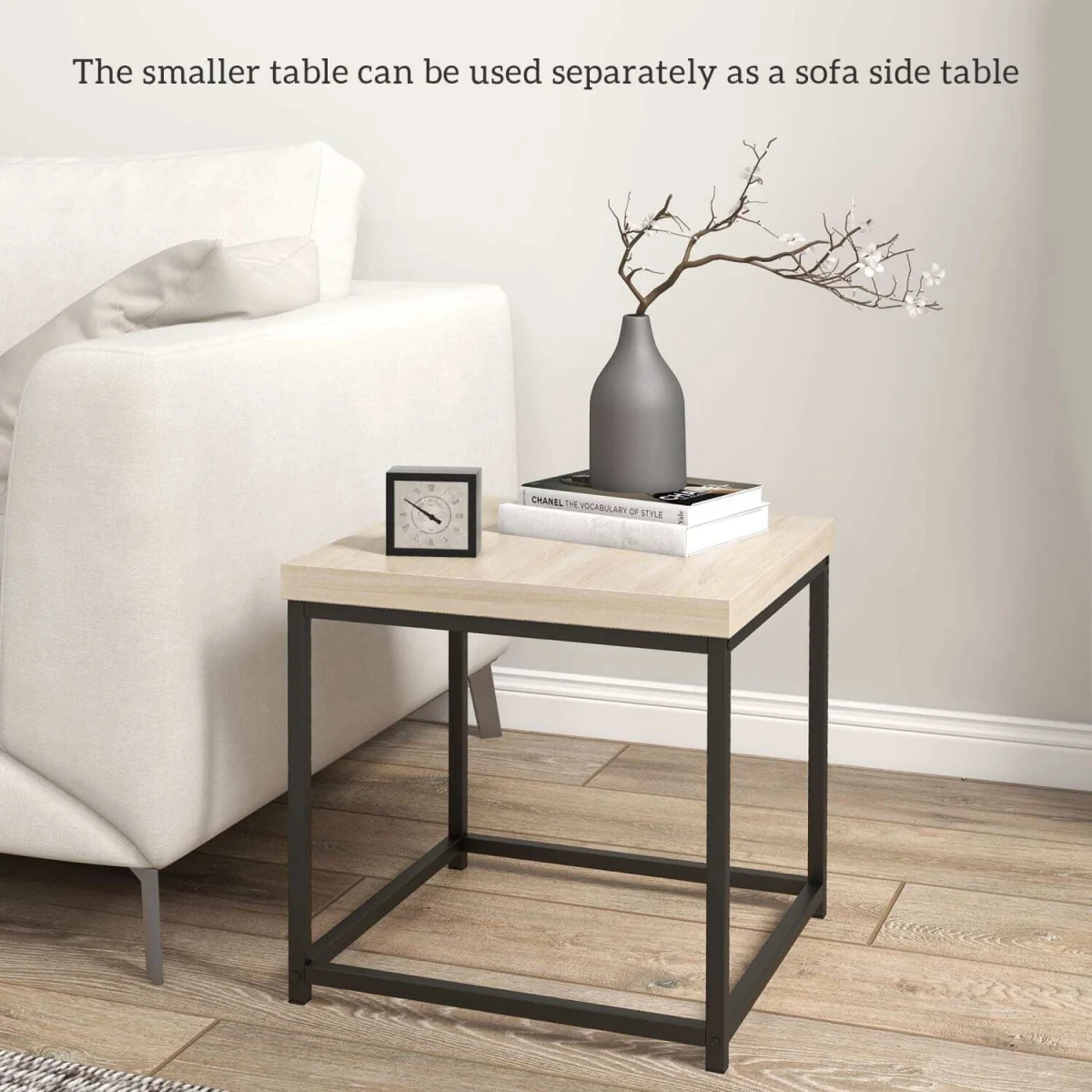 Vattesa Wooden Oak Finish Set Of 2 Nesting Coffee Tables – image 6