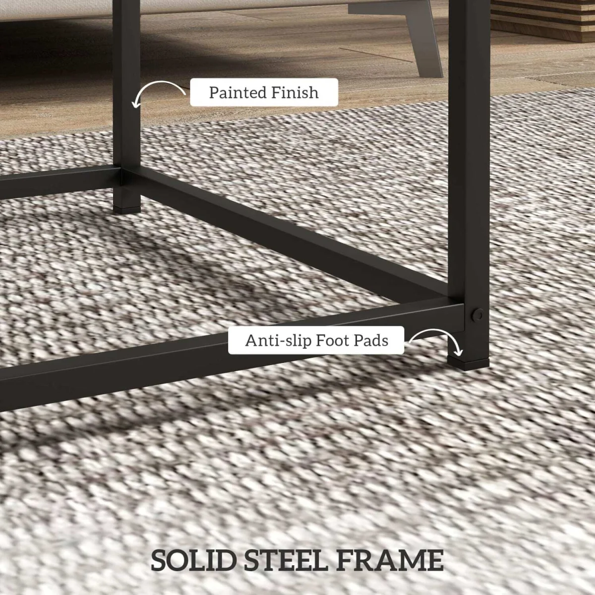 Vattesa Wooden Oak Finish Set Of 2 Nesting Coffee Tables – image 8