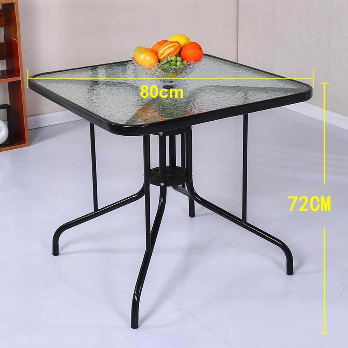 Stylish Square Coffee Tempered Glass Side Table With Painting Stand - Black – image 5