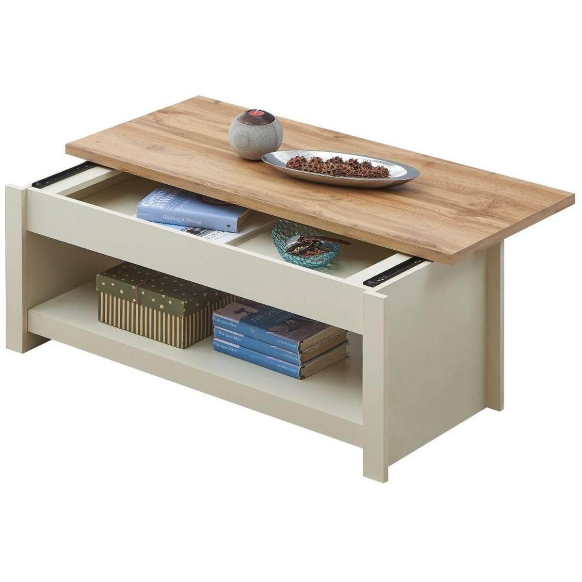 Lisbon Slide Top Coffee Table - Cream – image 3