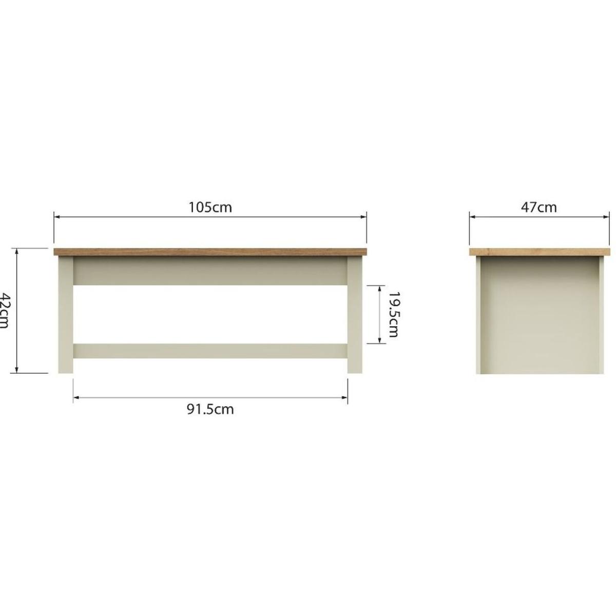 Lisbon Slide Top Coffee Table - Cream – image 4