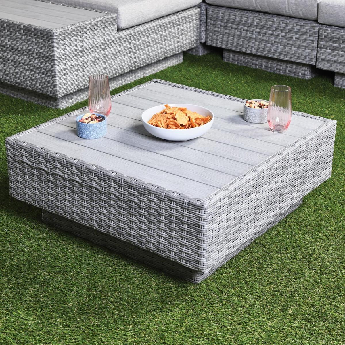 Florida 5 Piece Outdoor Corner Sofa Set for Garden Patio & Decking - Cushioned 4 Seater with Coffee Table & Side Table – image 7