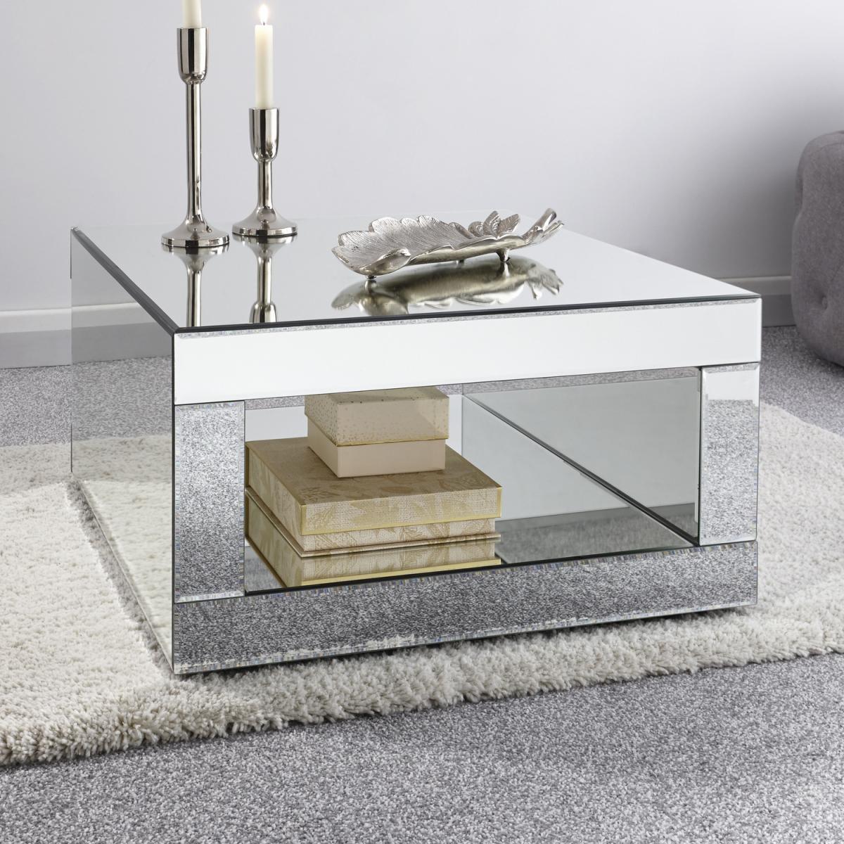 Capri Mirrored Coffee Table - Mirrored – image 1