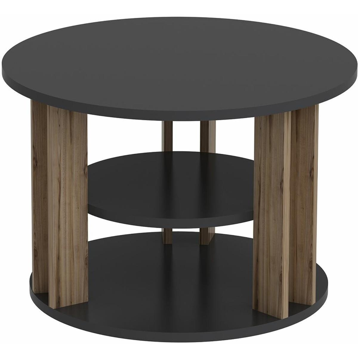 Rilla Modern Coffee Table - Walnut, Grey – image 3
