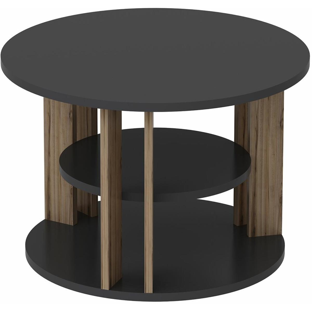Rilla Modern Coffee Table - Walnut, Grey – image 4