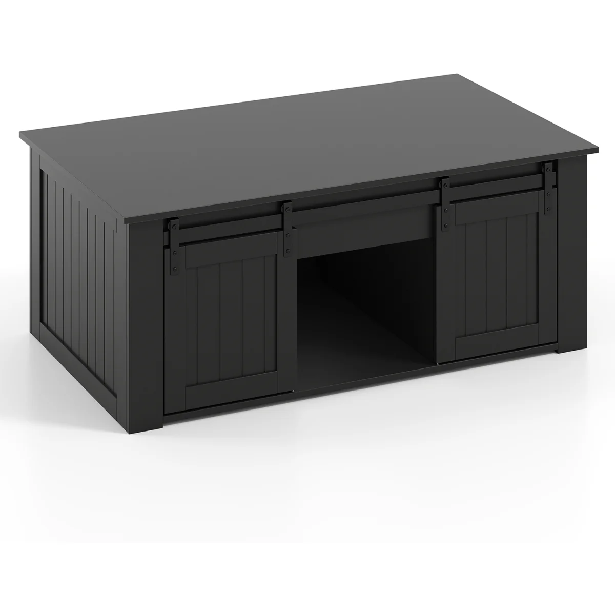 Costway Farmhouse Lift Top Coffee Table A - Black – image 6