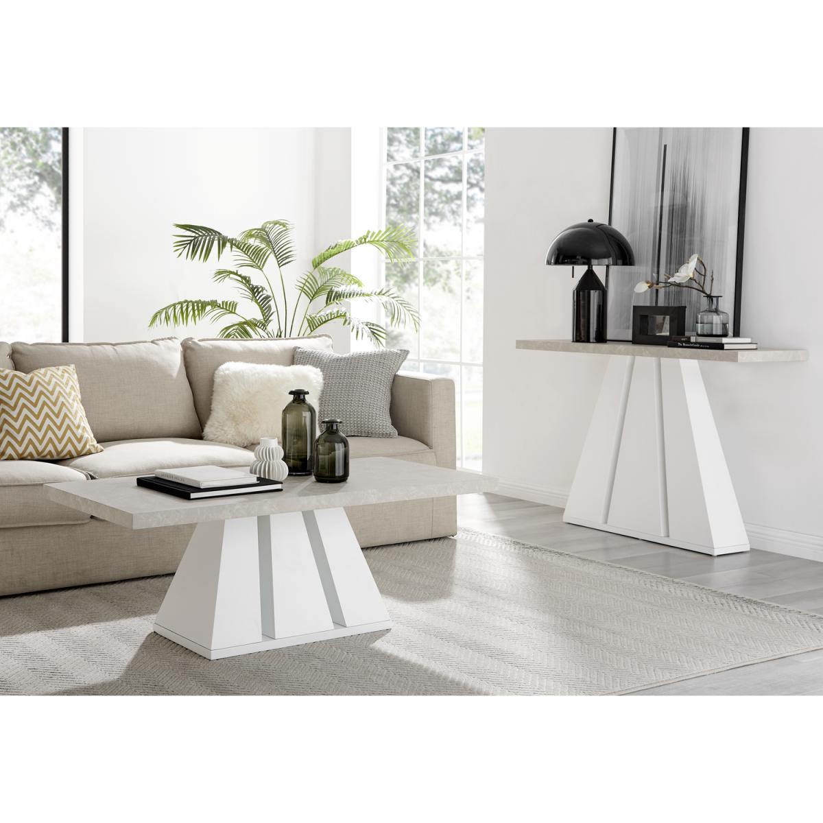Athens Beige Stone Coffee Table - Beige – image 4