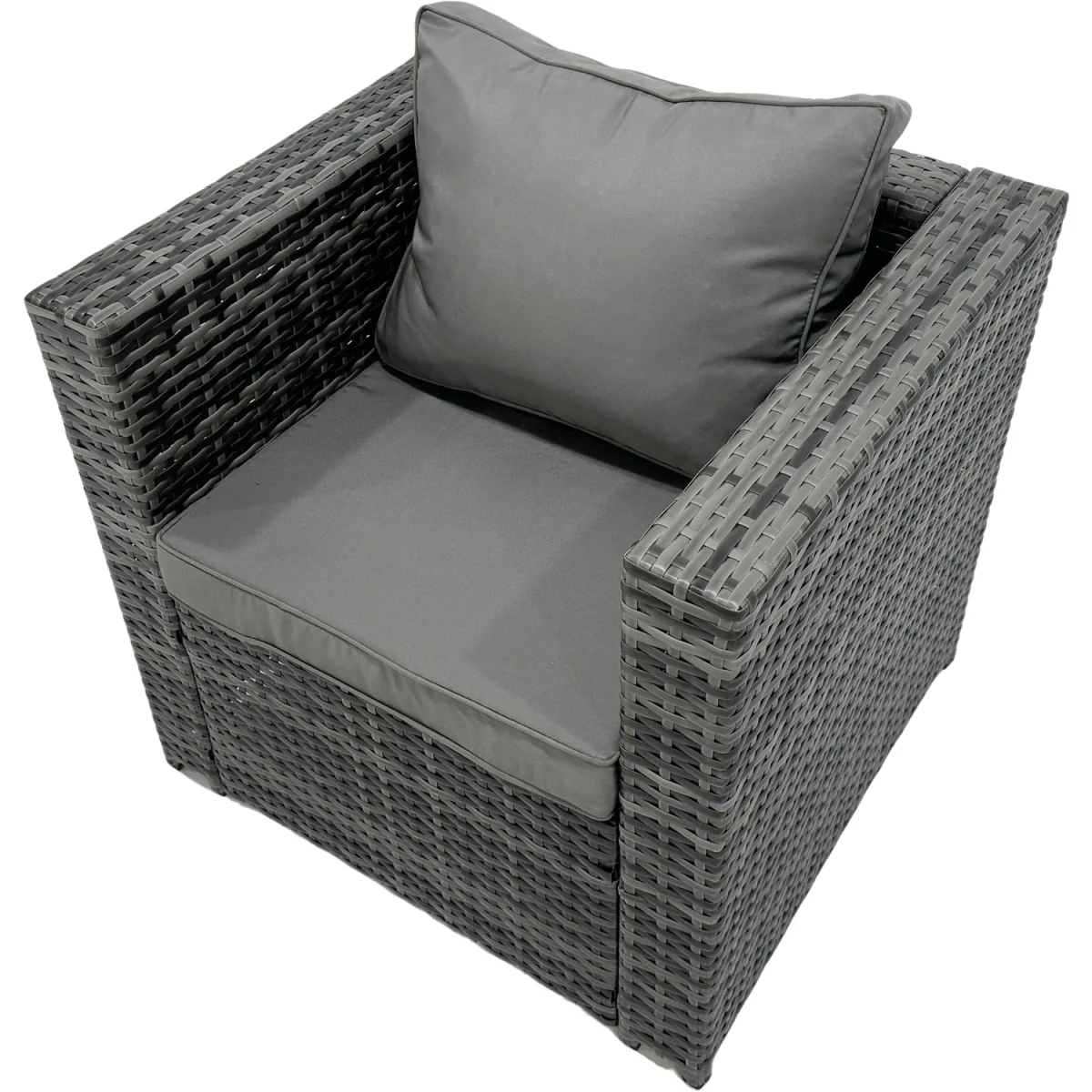 6 Seats Rattan Sofa Set Oblong Coffee Table Chair Set – image 3