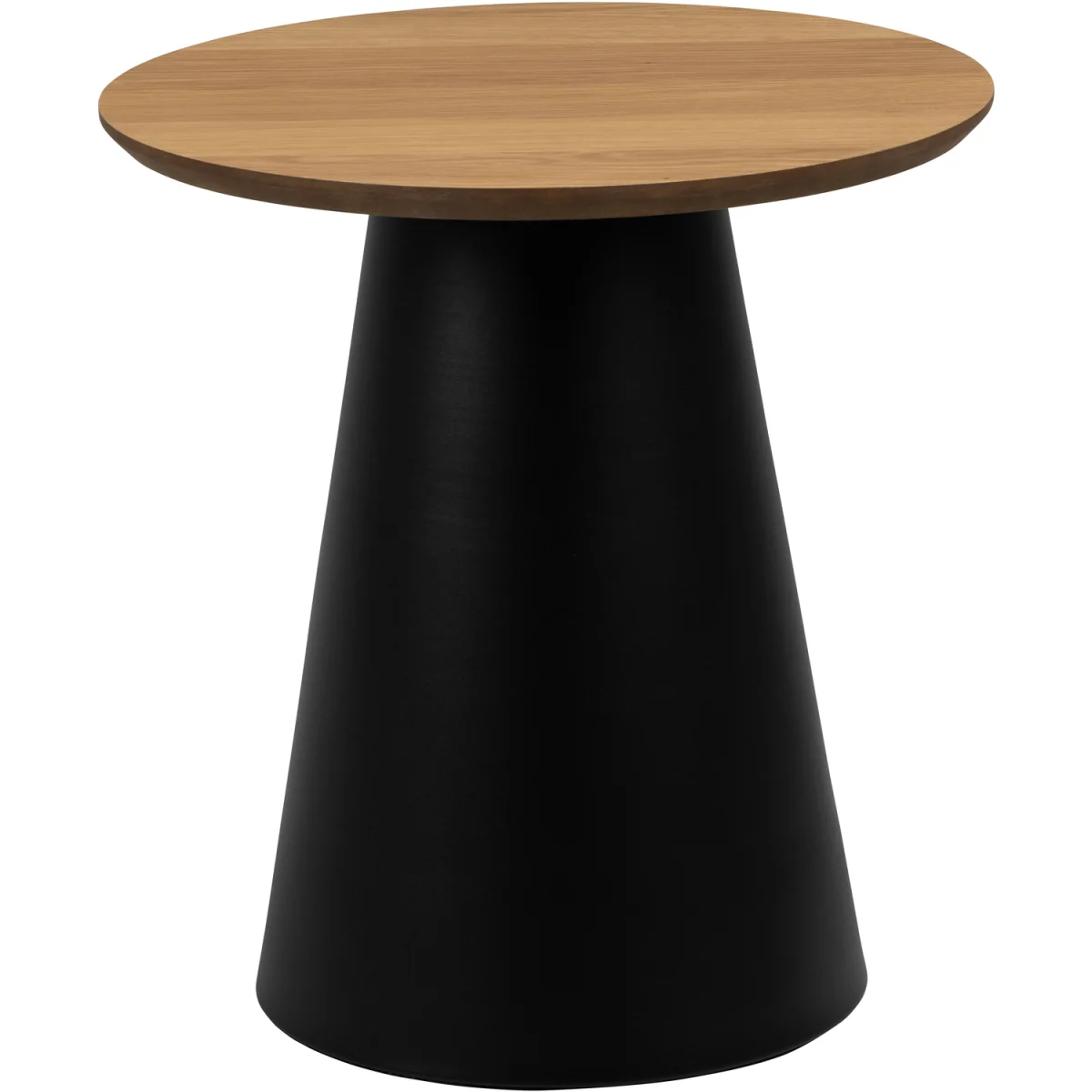 Soli Round Coffee Table in Oak/Black 45x48cm - Oak & Black – image 3