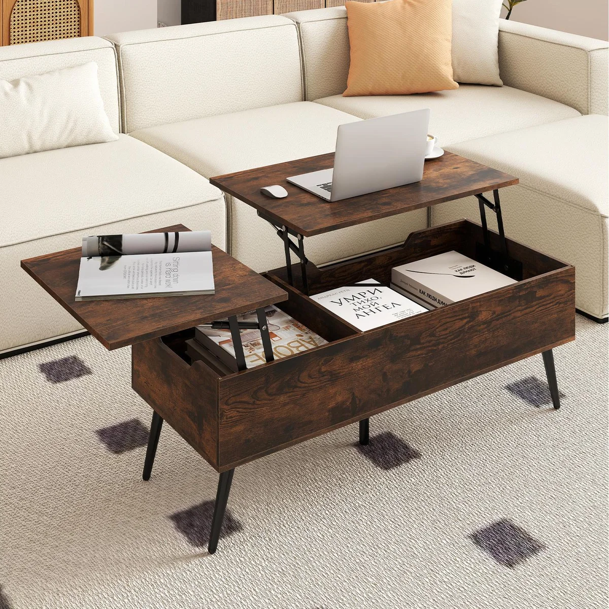 Costway Lift Top Coffee Table - Coffee