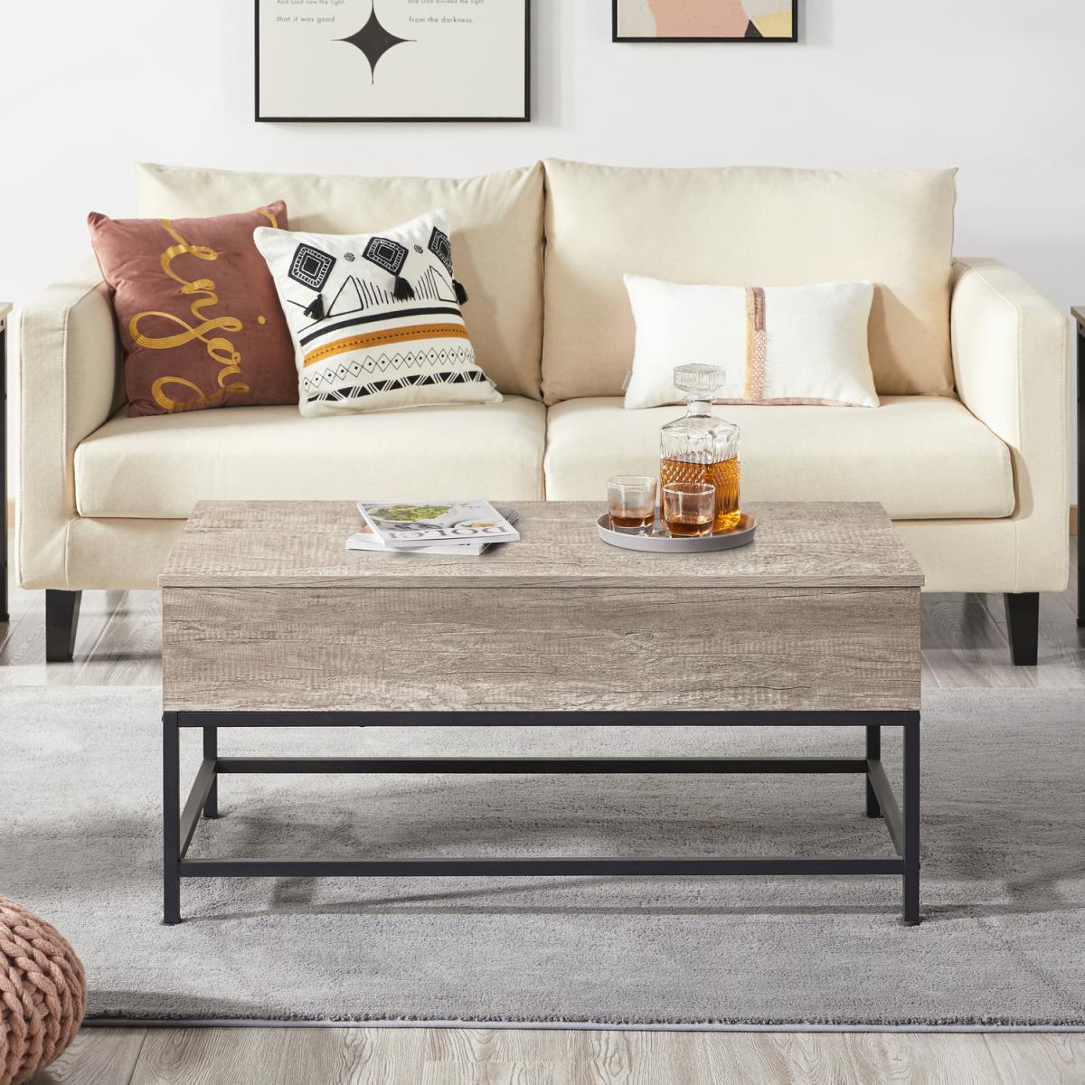 Split Lift-top Coffee Table - Grey – image 5