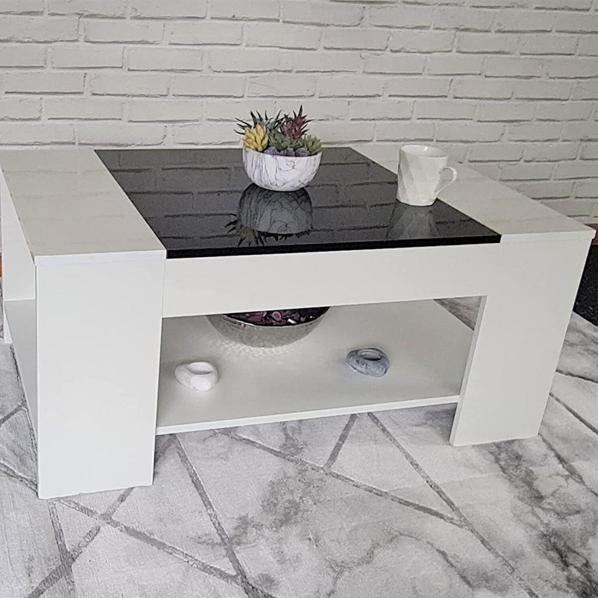 Coffee Table 2 Tier Modern Design - White – image 5
