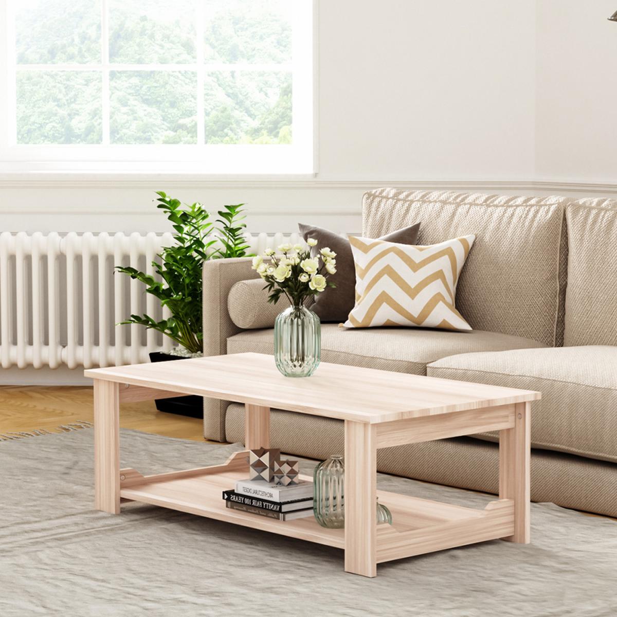 Simple Coffee Table  - Light Brown – image 4