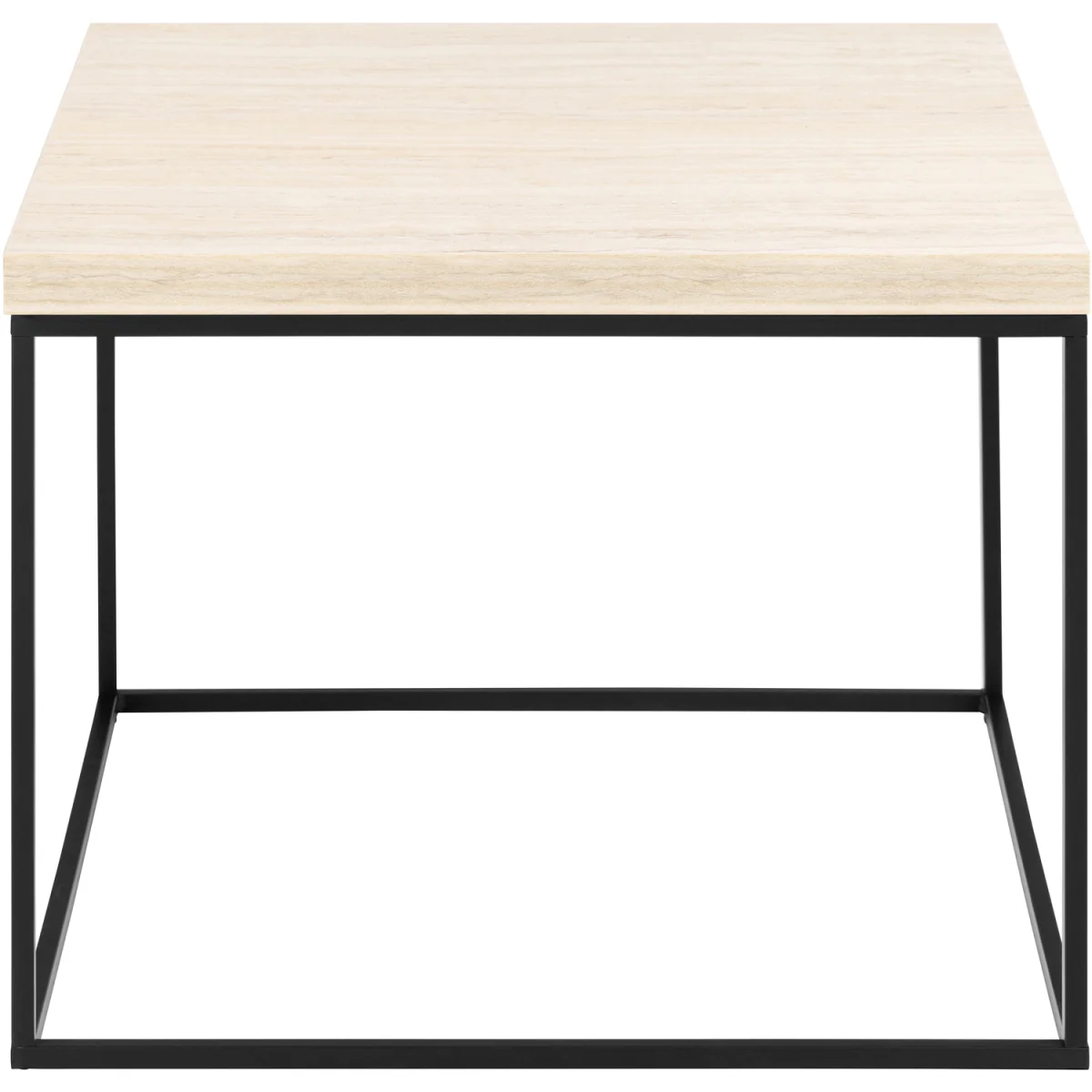 Barossa Coffee Table with Travertine Rough Paper Top & Black Powder Steel Base 60cm - Travertine – image 2