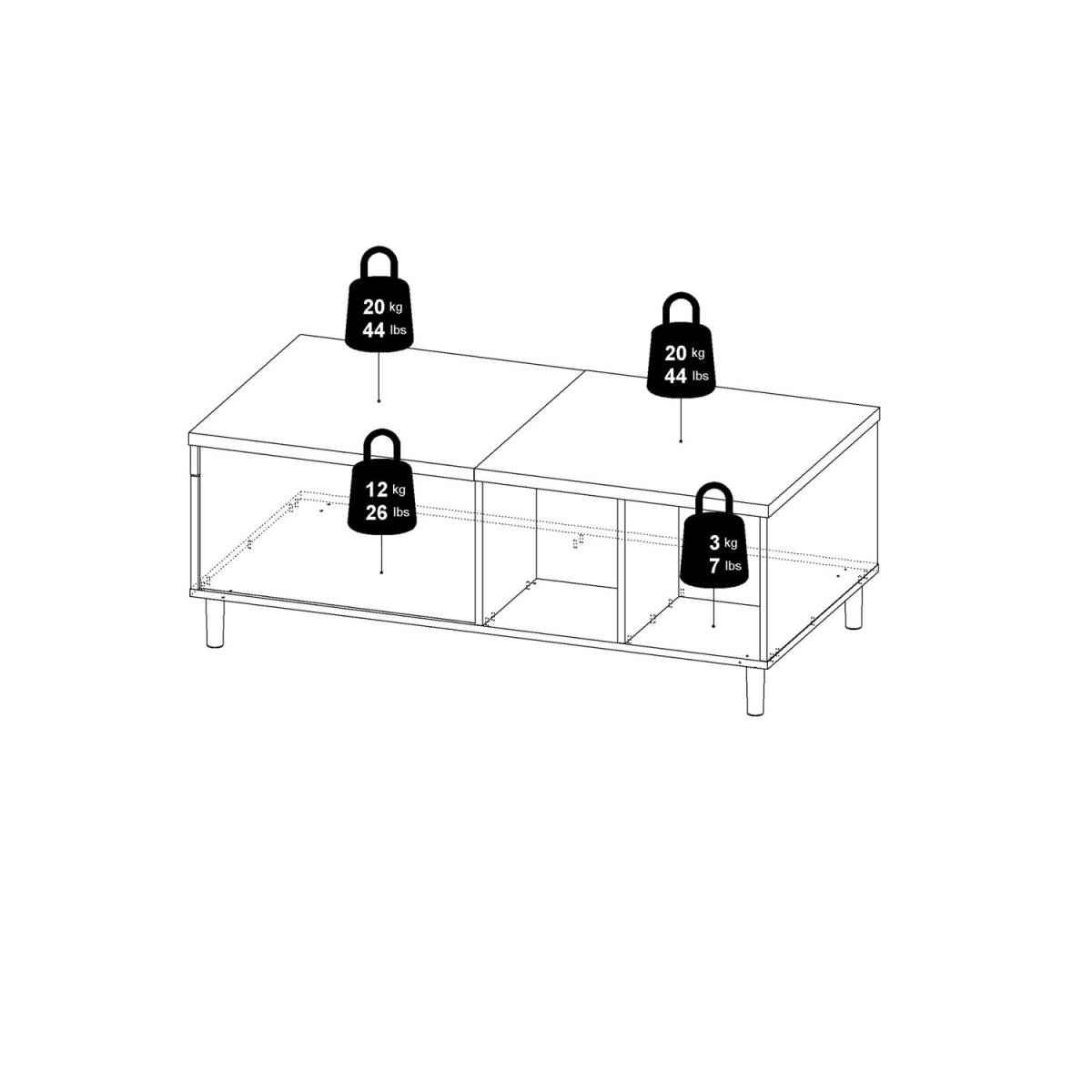 Rome Coffee Table with Sliding Top - Black – image 14