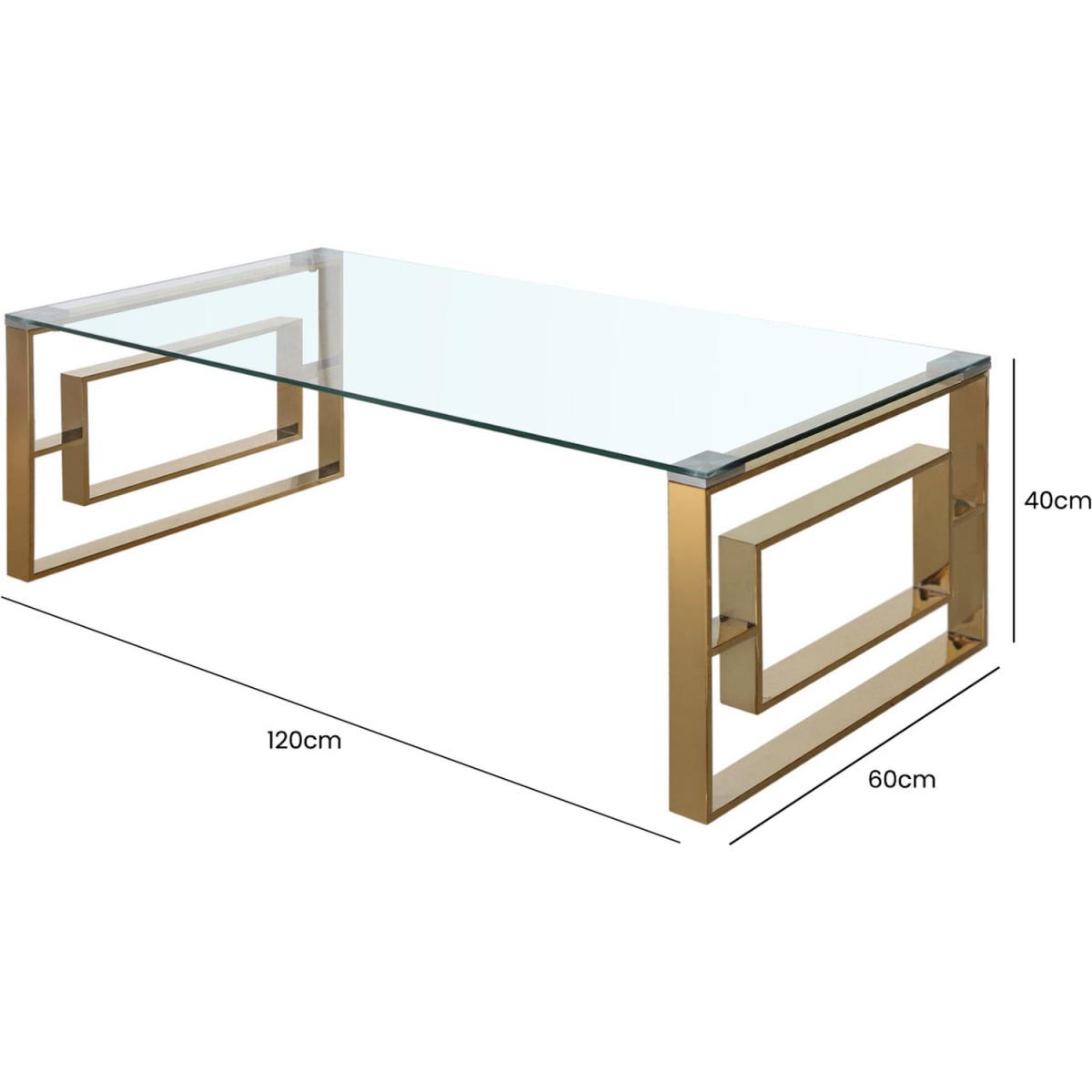 Gold Metal Coffee Table, Centre Table - Gold – image 3