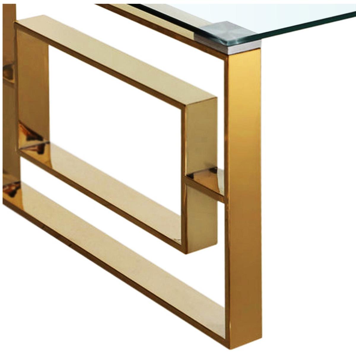 Gold Metal Coffee Table, Centre Table - Gold – image 4