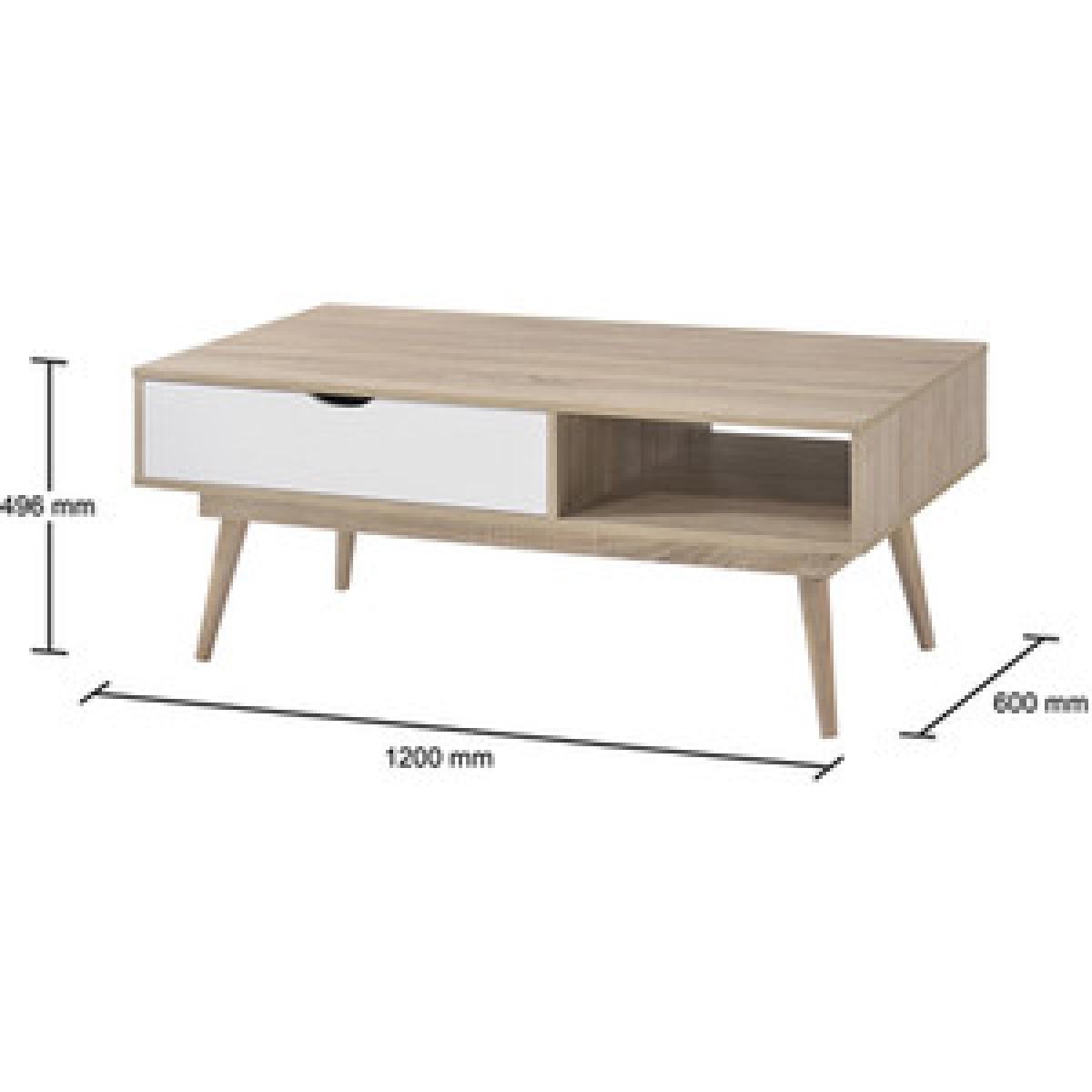 Alford One Drawer Coffee Table - Sonoma Oak & Grey – image 11