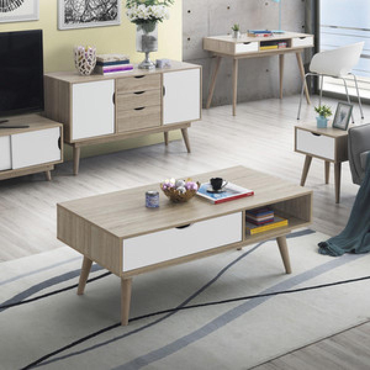 Alford One Drawer Coffee Table - Sonoma Oak & Grey – image 8