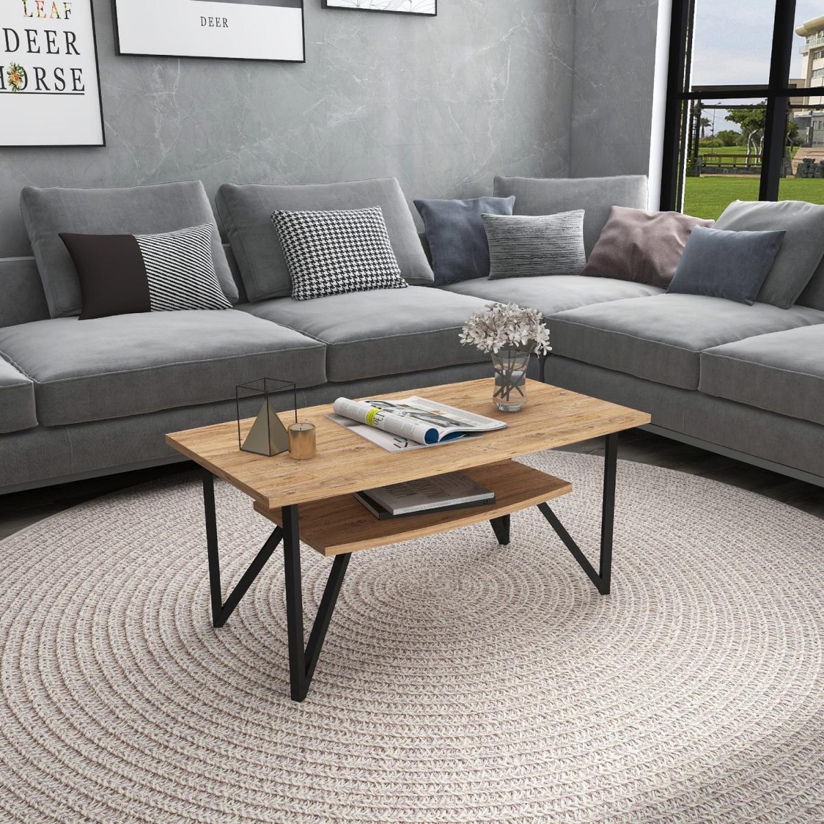 Orion 50 Coffee Table with Storage Shelf - Atlantic Pine – image 2