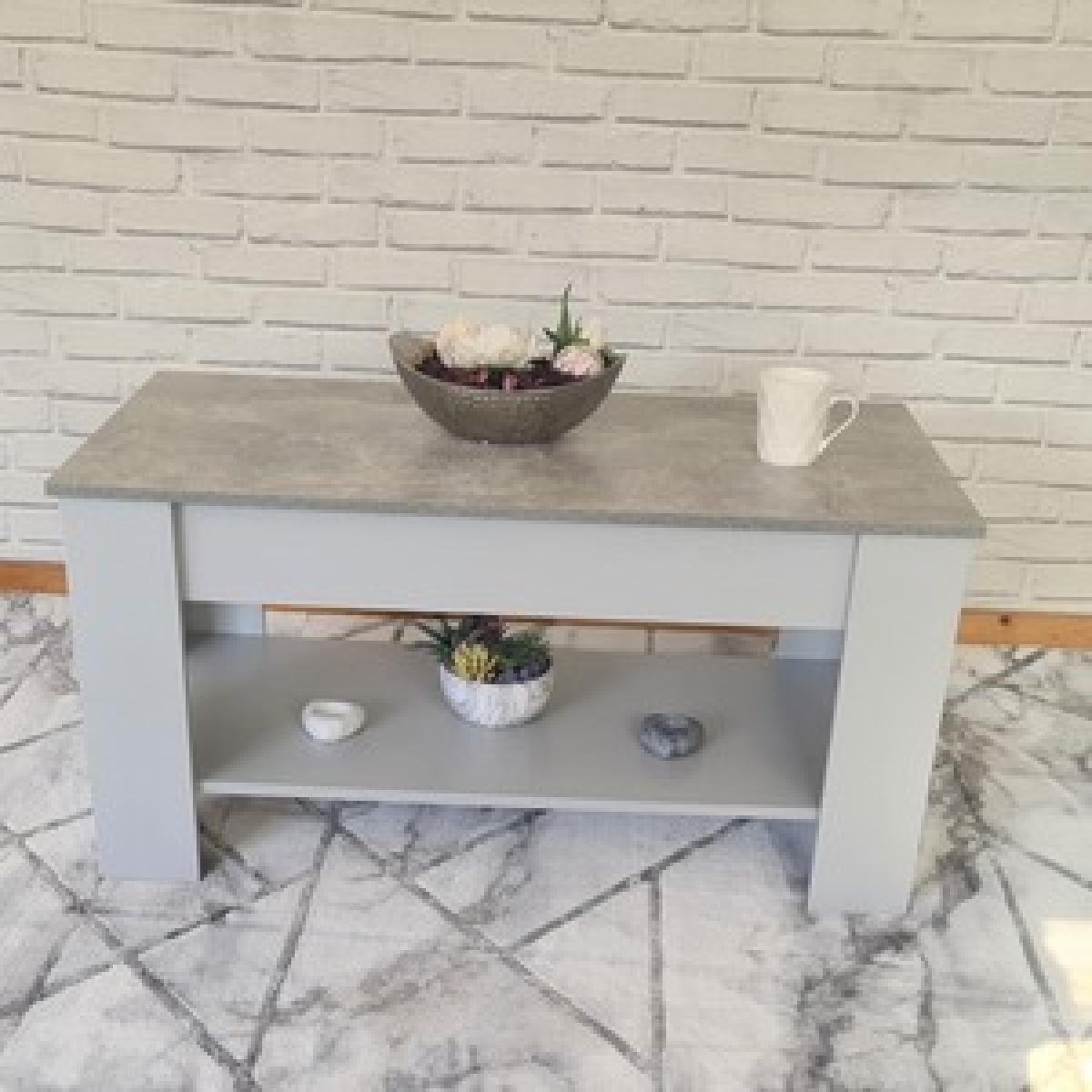 Kosy Koala Marble and Stone Grey Effect Coffee Table - Stone Grey – image 13