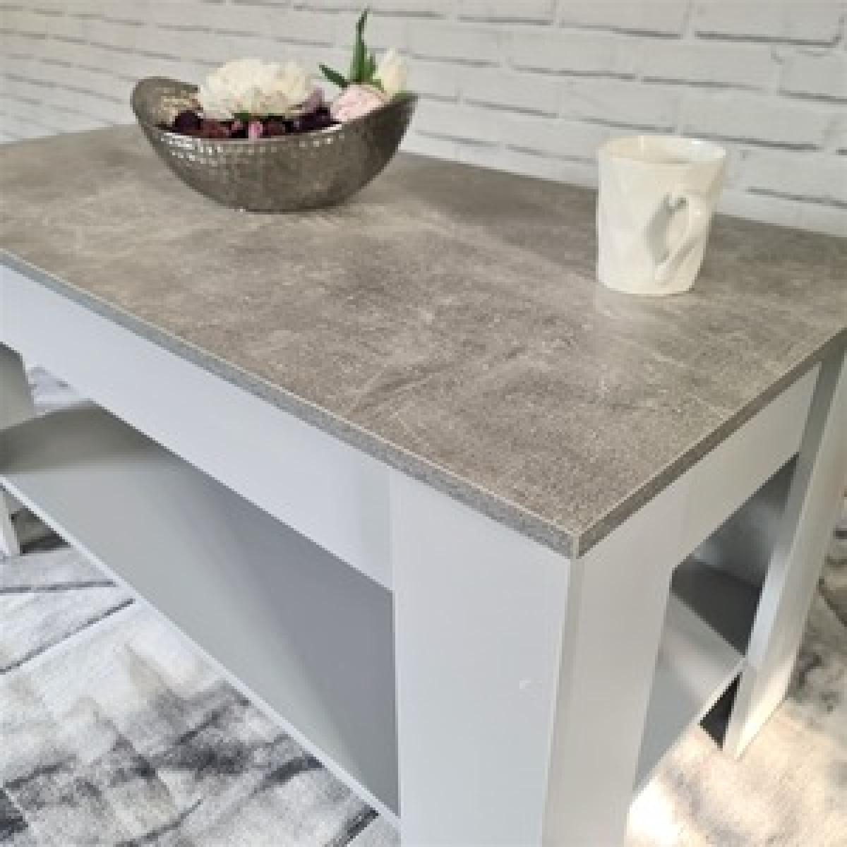 Kosy Koala Marble and Stone Grey Effect Coffee Table - Stone Grey – image 14