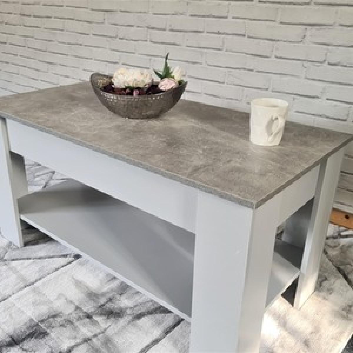 Kosy Koala Marble and Stone Grey Effect Coffee Table - Stone Grey – image 15
