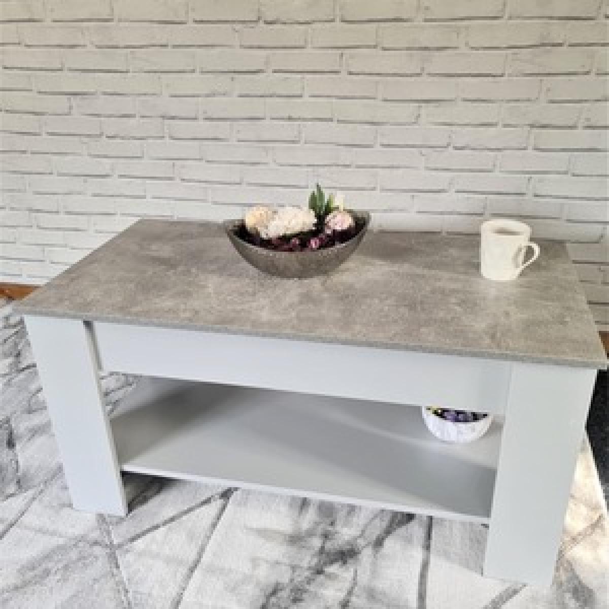 Kosy Koala Marble and Stone Grey Effect Coffee Table - Stone Grey – image 16
