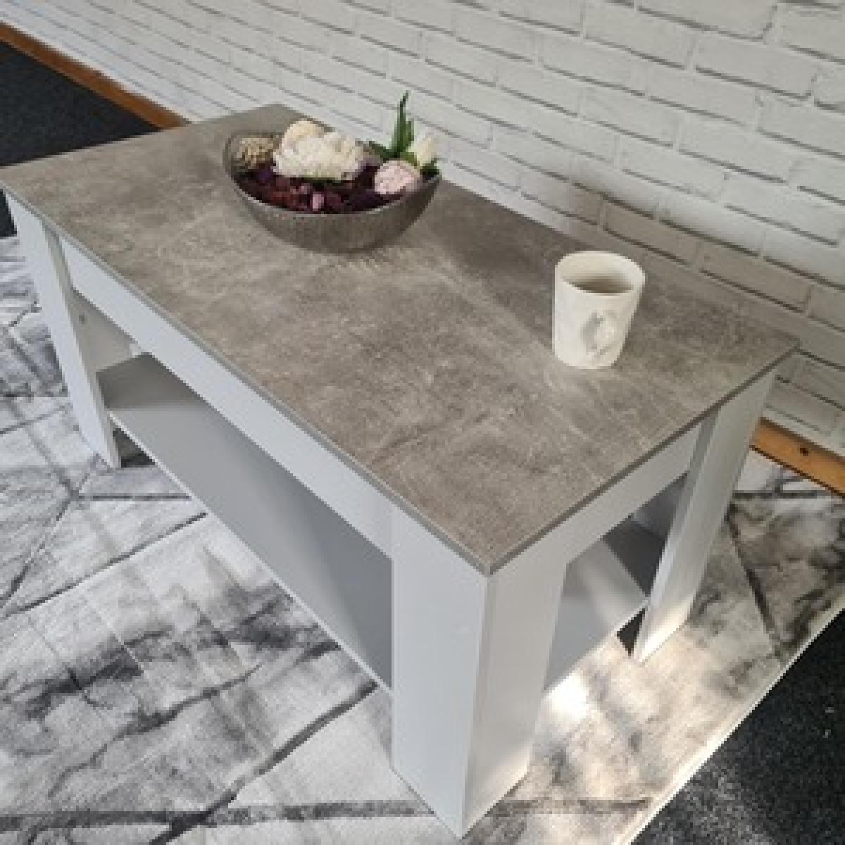 Kosy Koala Marble and Stone Grey Effect Coffee Table - Stone Grey – image 17