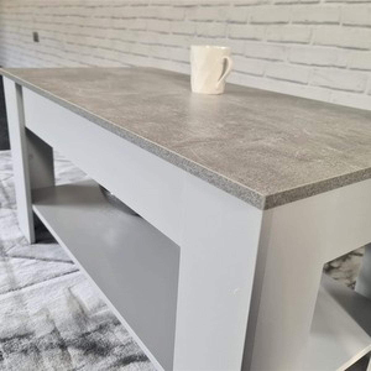 Kosy Koala Marble and Stone Grey Effect Coffee Table - Stone Grey – image 19