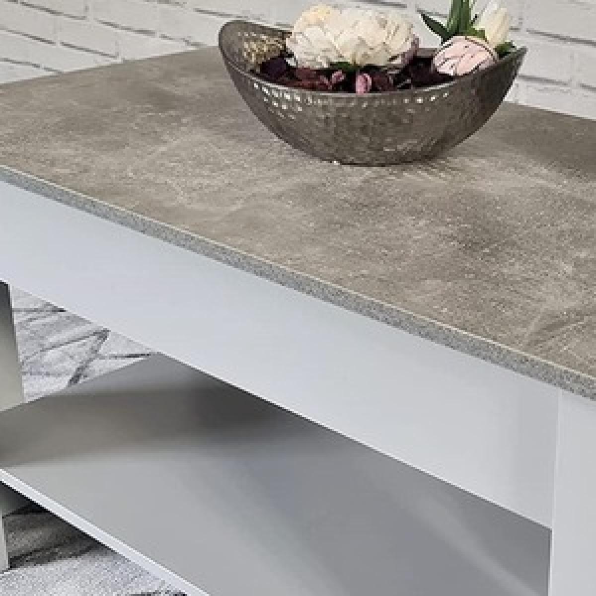 Kosy Koala Marble and Stone Grey Effect Coffee Table - Stone Grey – image 20