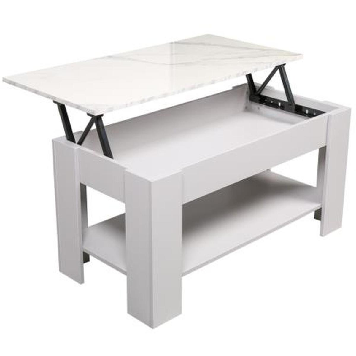 Kosy Koala Marble and Stone Grey Effect Coffee Table - Stone Grey – image 3