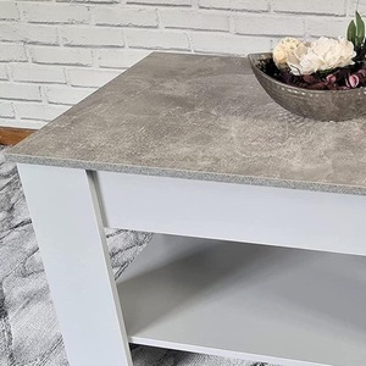 Kosy Koala Marble and Stone Grey Effect Coffee Table - Stone Grey – image 21