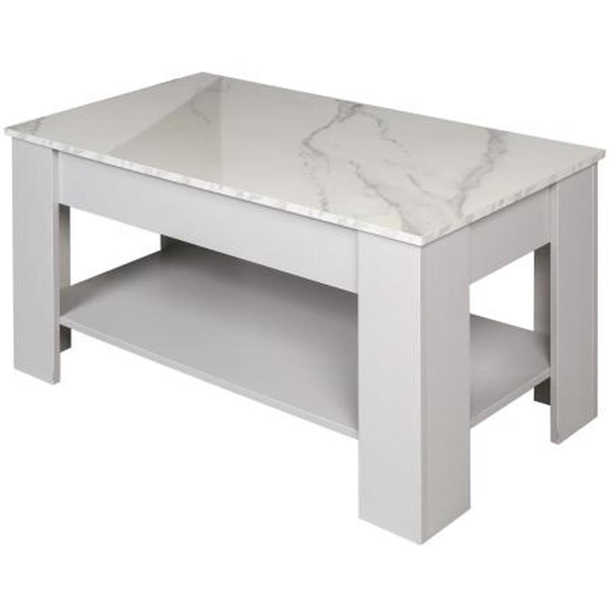 Kosy Koala Marble and Stone Grey Effect Coffee Table - Stone Grey – image 4
