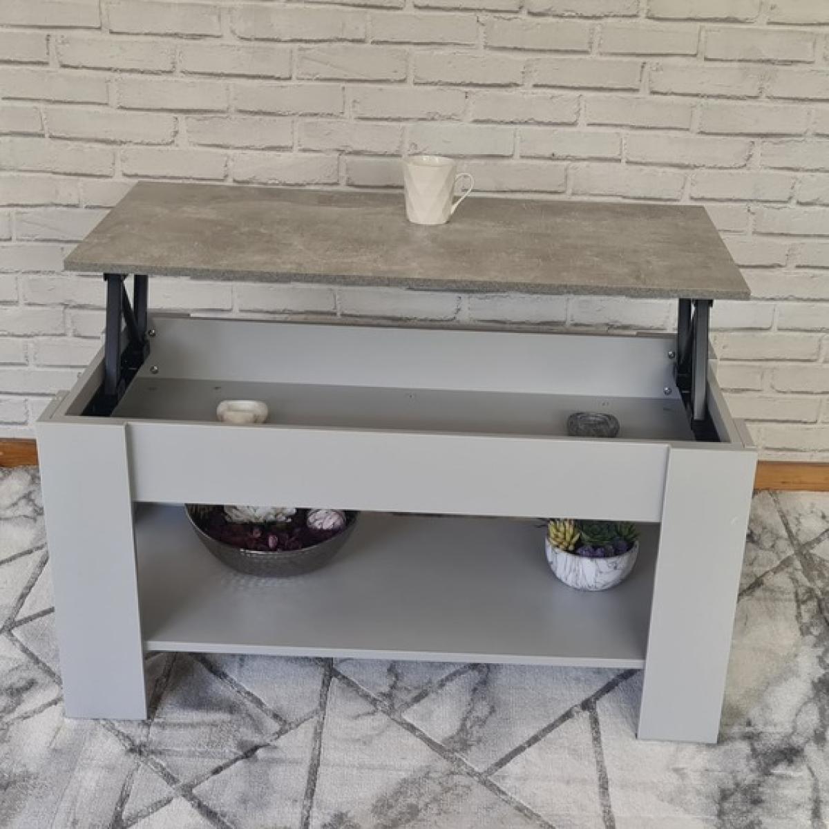 Kosy Koala Marble and Stone Grey Effect Coffee Table - Stone Grey – image 1