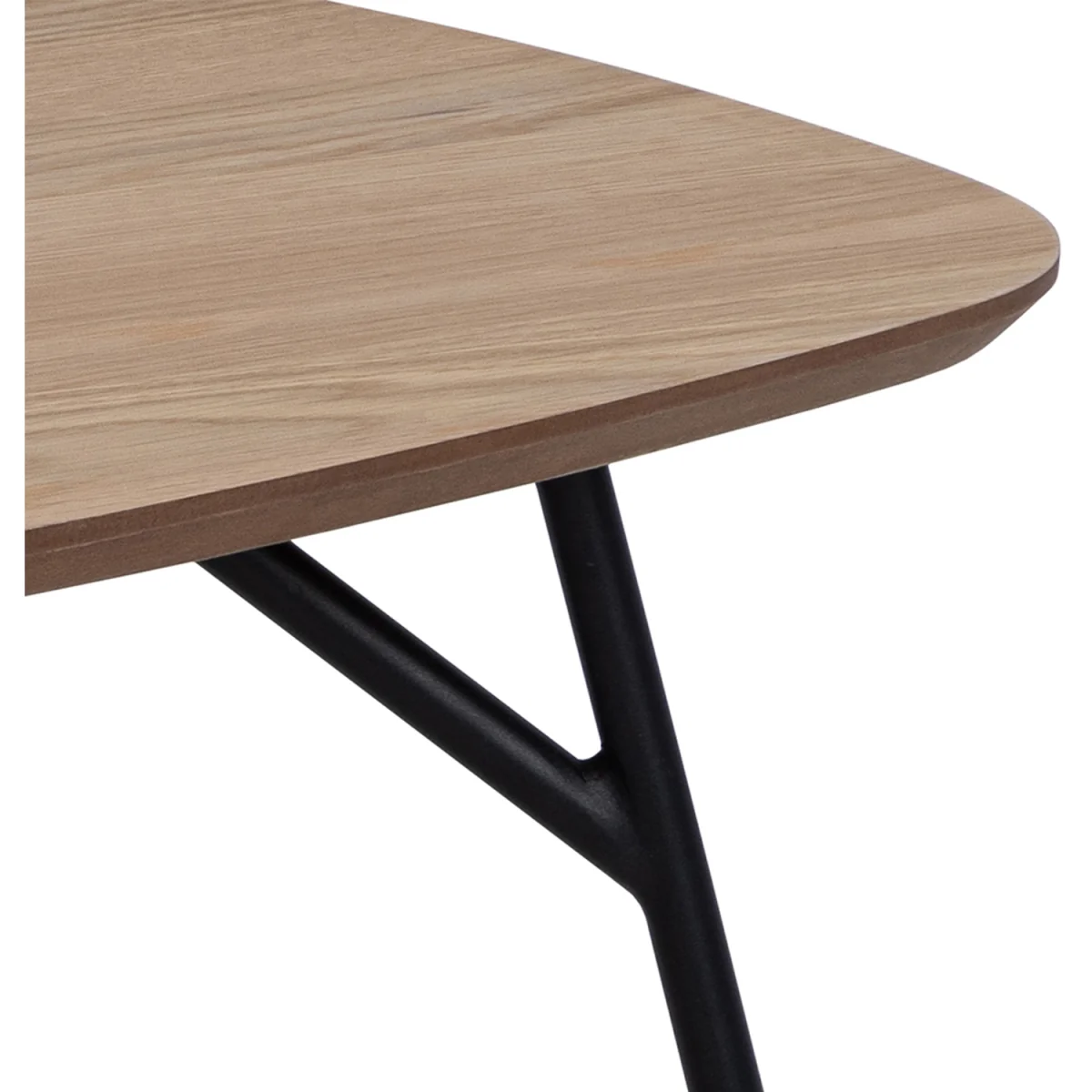 Caracas Rectangular Coffee Table in Oak and Matt Black - Oak & Black – image 5