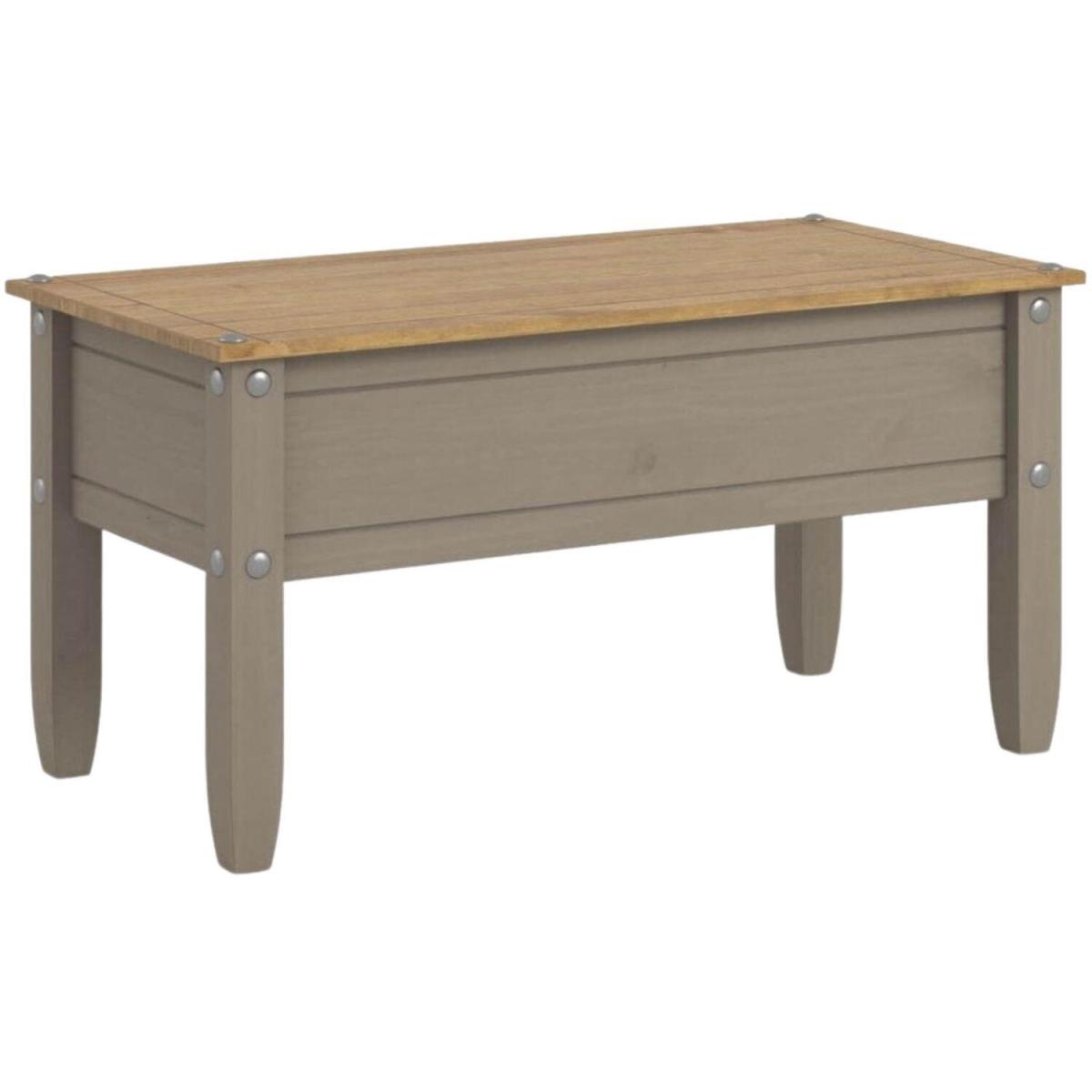 Corona Rustic Coffee Table Storage Unit - Grey – image 2