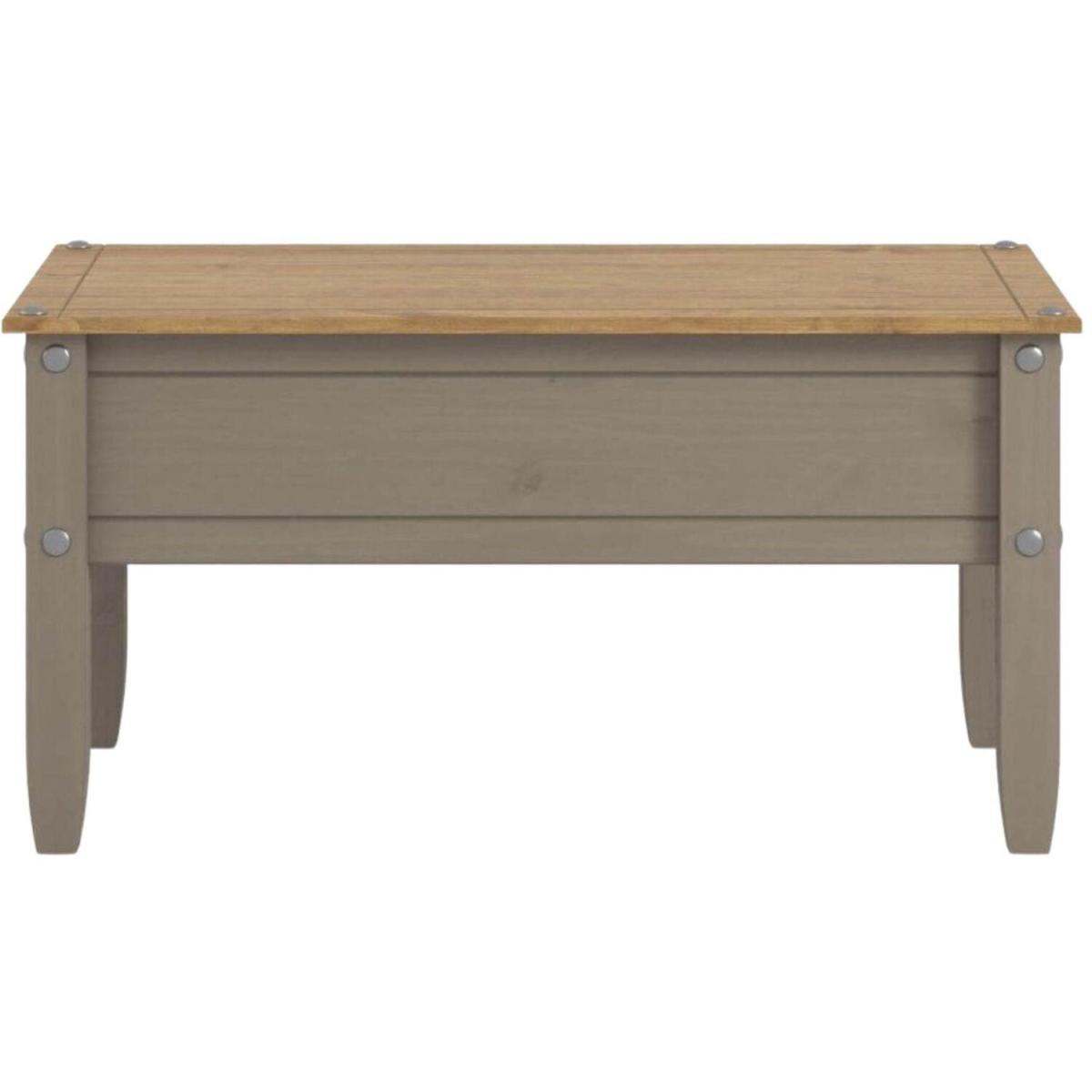 Corona Rustic Coffee Table Storage Unit - Grey – image 3