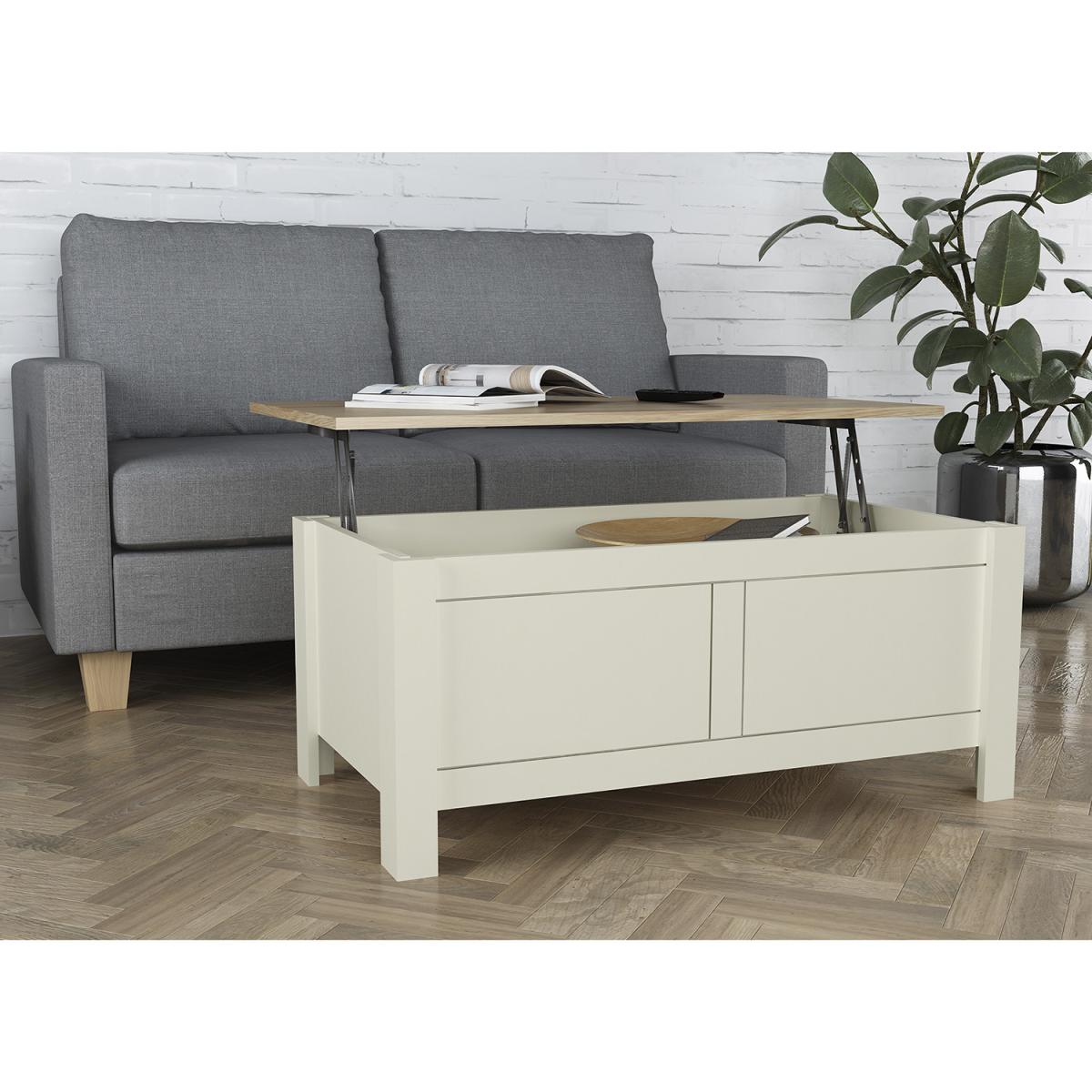 Lexington Lift Up Coffee Table - Cream – image 3