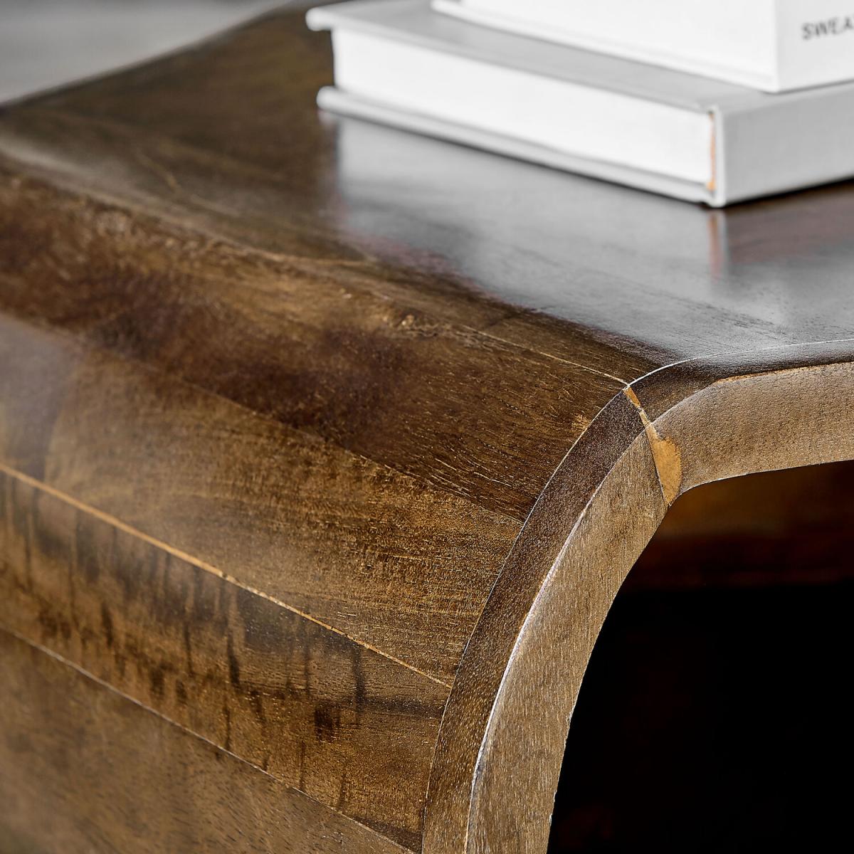 Paloma Solid Walnut Dark Wood Coffee Table - Dark Walnut – image 2