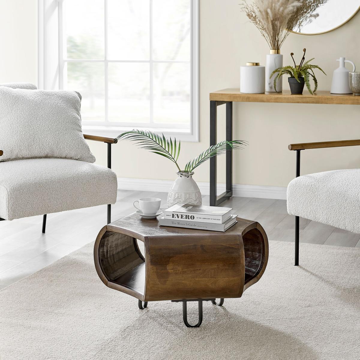 Paloma Solid Walnut Dark Wood Coffee Table - Dark Walnut – image 1
